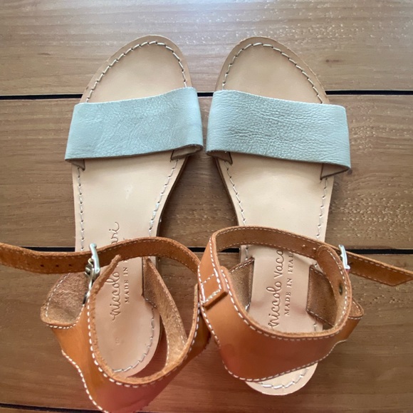 Niccolo Vacari Green suede toe sandals Size 6 - Picture 1 of 4